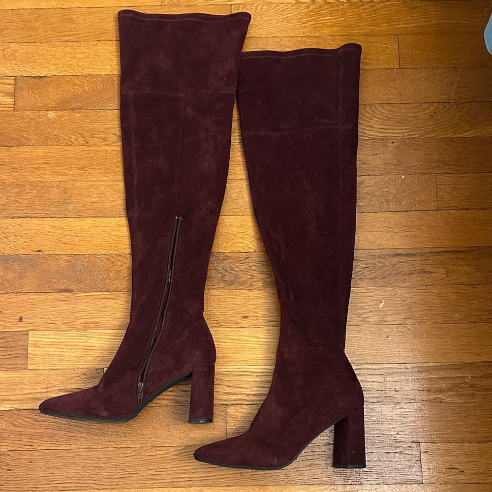 Jeffrey Campbell over the knee boots heeled